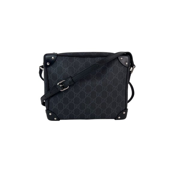 Gucci Black GG Supreme Selleria Square Messenger Bag - Picture 1 of 11